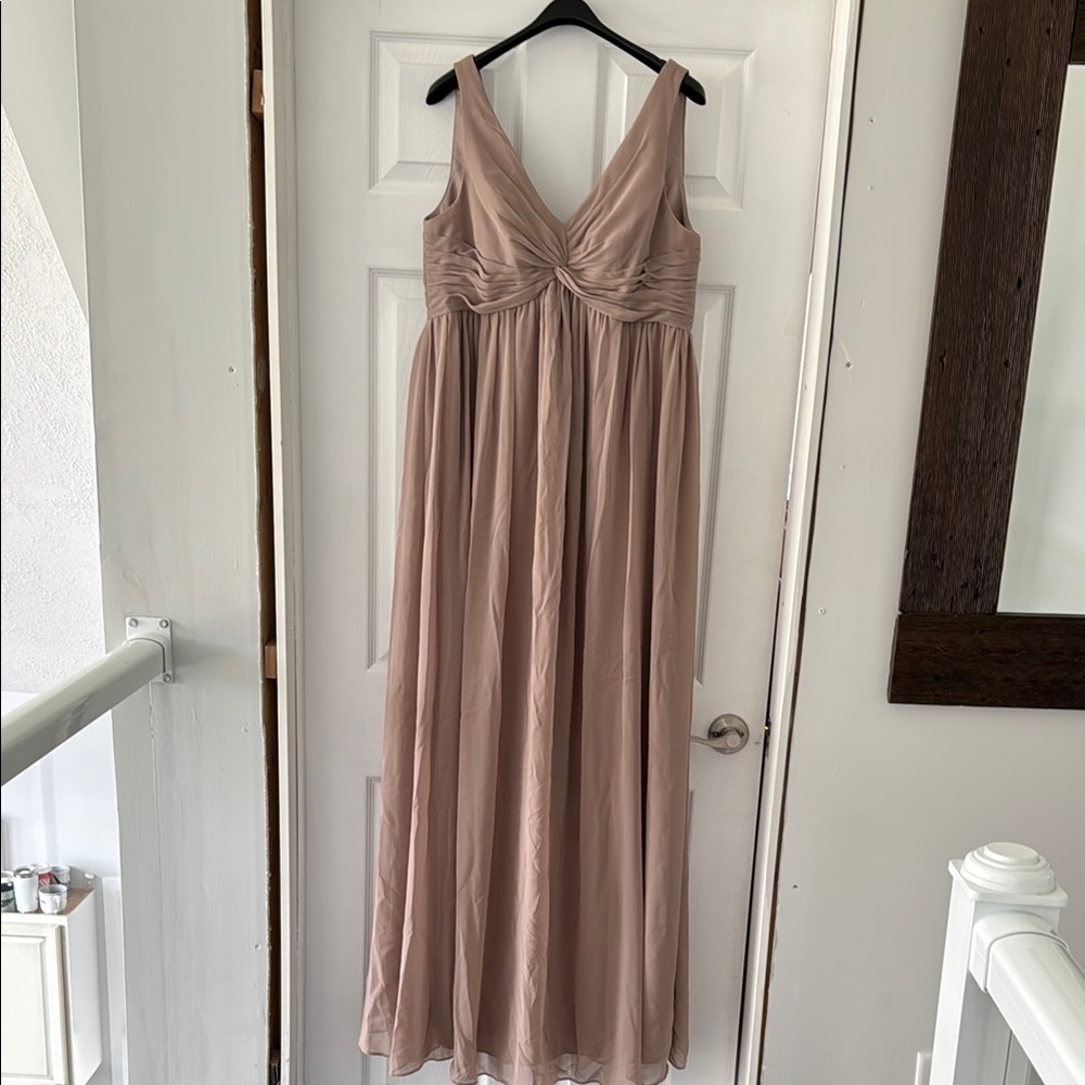 Azazie Yetta Taupe Bridesmaid Dress Maternity